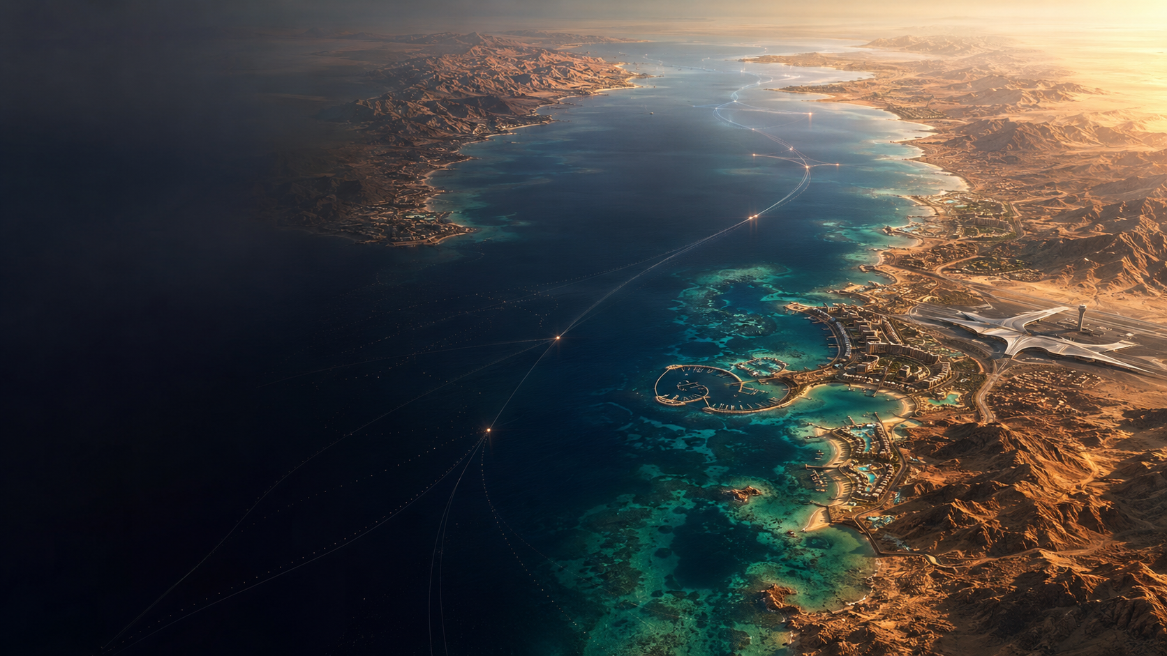 Red Sea coastline and destination branding concept